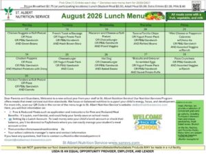 Lunch menu 26 27