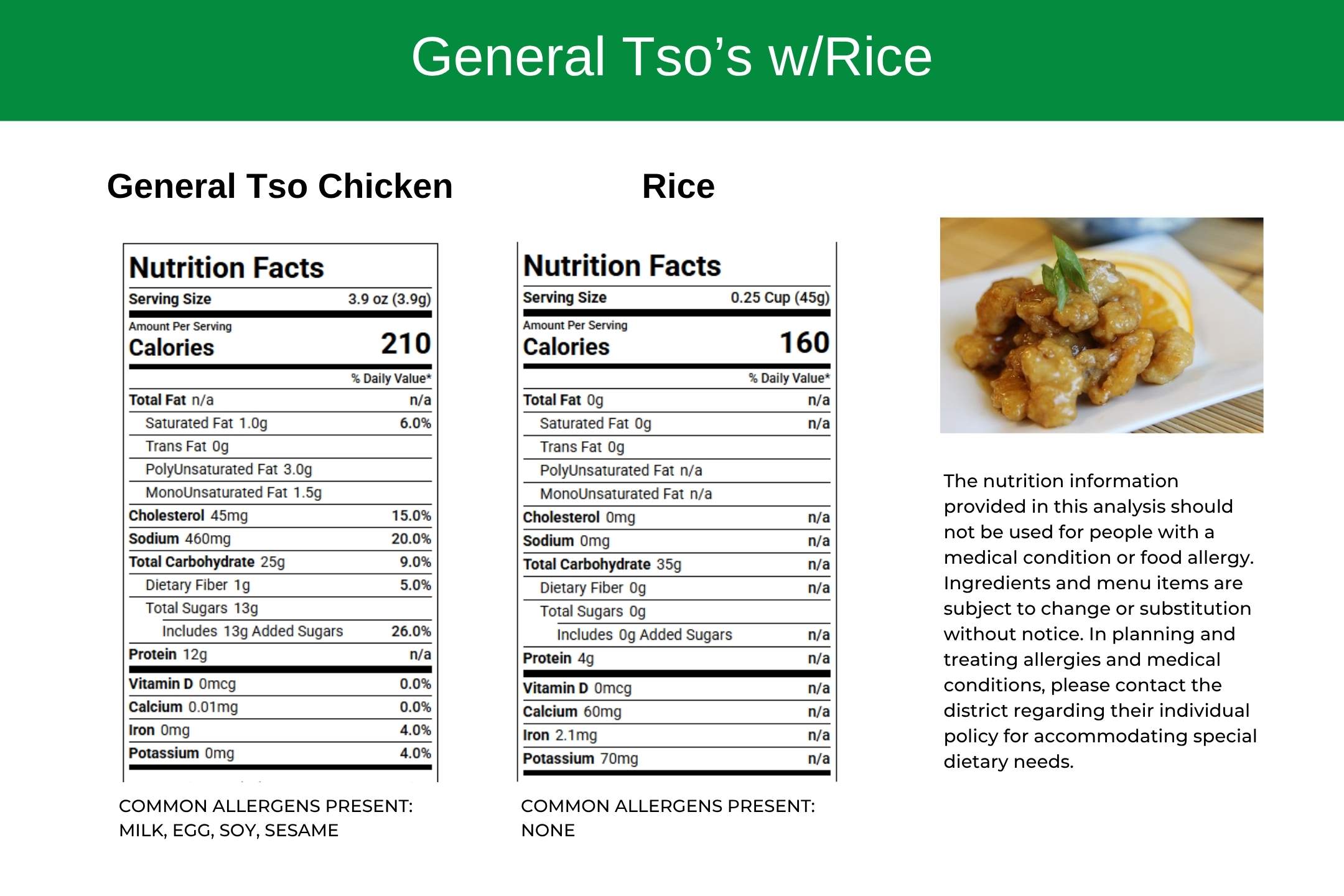 general tso and rice